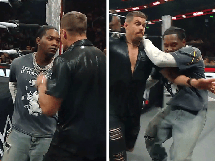 Offset, WWE 'RAW'에서 몸으로 뛰었다